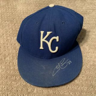 Christian Colon Game Hat Autograph Signed Royals Worn