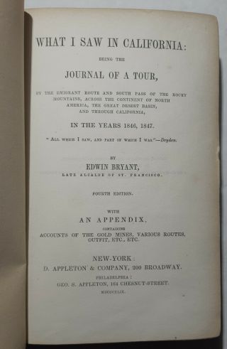 What I Saw In California 1st Ed 1849