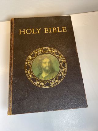 Holy Bible Catholic Action Edition Vintage 1953 Hardcover Illustrated