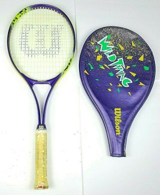 Vintage Wilson Wild Thing Tennis Racquet W/ Cover 27 "