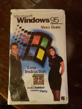 Vintage Microsoft Windows 95 Vhs Video Guide W/ Jennifer Aniston & Matthew Perry