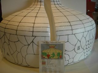 Vintage Worden Tiffany Style Stained Glass Lamp Kit Rc22 - 1 Traditional Fruit