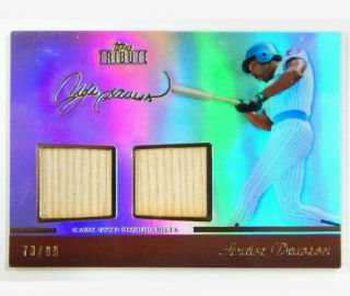 2011 Topps Tribute Andre Dawson Chicago Cubs Game Bat Dual Relic /99