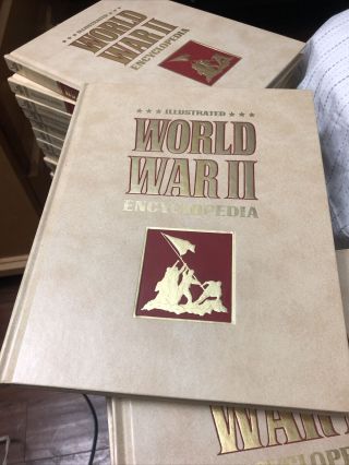 Vtg Complete Set 24 Illustrated World War Ii Encyclopedia Ww2 Hardcover 70s Book