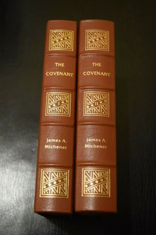 " The Covenant " By James A.  Michener Published By The Easton Press 1990 Two Vol.