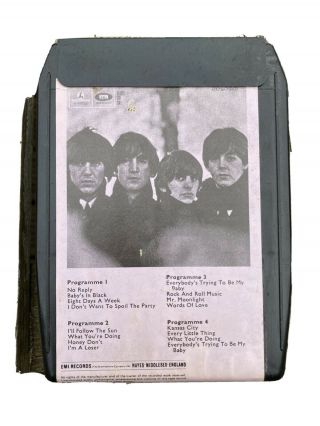 Vintage 8 Track Tape.  The Beatles.  Beatles.  Highly Collectible