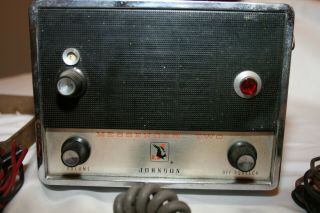 Vintage Johnson Messenger Two Cb Radio & Microphone W/extra Wiring