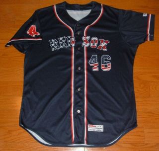 Salem Red Sox Mike Shawaryn Game Worn 4th Of July 2017 Jersey (boston)