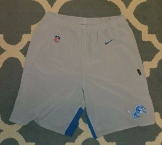 Detroit Lions Nike On Field Game Worn Team Player Issued Practice Shorts