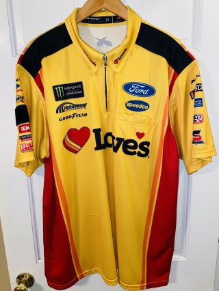 Race Xl Front Row Motorsports Nascar Monster Series Pit Crew Shirt Love’s