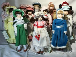 12 Russ " Months To Remember " Collectible Porcelain Dolls All 12 Months Vtg