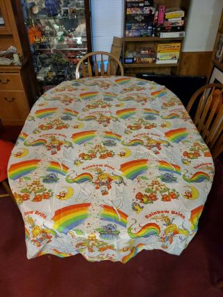 Vintage 1983 Rainbow Brite Twin Bed Flat And Fitted Sheet No Pillow Case