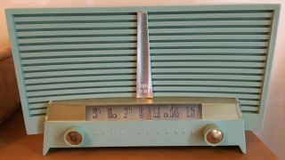 1954 Westinghouse Vintage Tube Radio - Model H438t5 - Atomic Mid - Century - Green