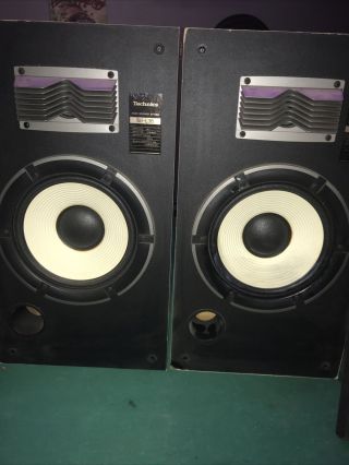 Vintage Technics Sb - L36 2 Way Speakers Pair Sound Great