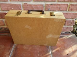 Vintage Wood Artist Storage Box,  Art Paint Briefcase Case (1pc)