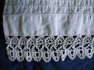 Antique/vintage Hand Made Cotton Petticoat/skirt Edging Lace Edge/insert 75 "