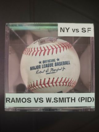 Mlb Game Baseball W.  Ramos Pid Vs W.  Smith Mets Vs Giants Jd815658