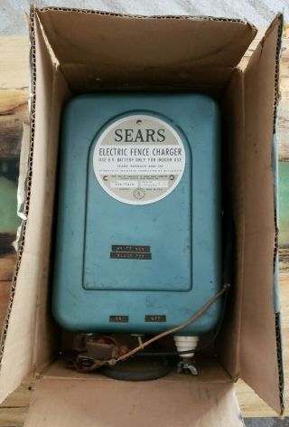 Vintage Sears Control Electric Fence Charger 6 Volt
