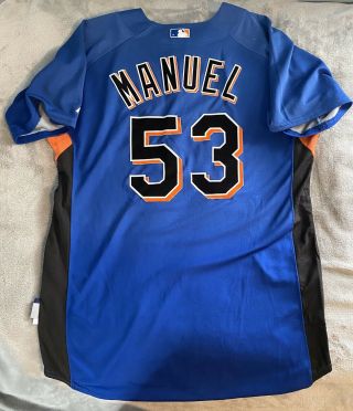 2007 Jerry Manuel York Mets Game Worn Jersey Mlb Authentication