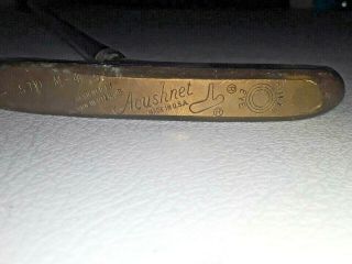 Vintage Acushnet Bullseye Putter Pre Titleist Standard M - 4 - S 34 " Leathe
