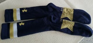 NOTRE DAME Football TEAM ISSUED Men ' s Under Armour Football Socks Large 3