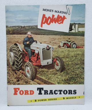 Vintage Ford 600 And 800 Series Tractor Brochure Red Tiger Engine