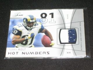 Torry Holt Rams Pack Pulled Certified Authentic Game Worn Nfl Jersey Card 20/75