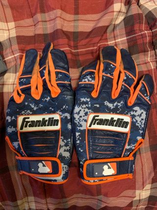 Justin Upton Authentic Franklin Game Batting Gloves “j Up 8”