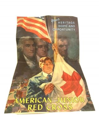 Vintage American Red Cross Poster Post War Poster