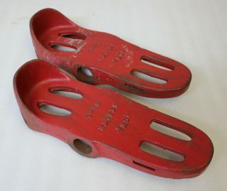 Vintage Cast Iron York Health Shoes Weights Weighted Fitness Exercise Barbell