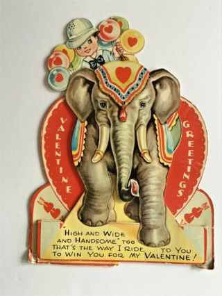A Magnificent Large Vintage Valentine Card From The 30’s Or 40’s.