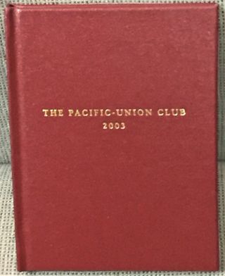 A Mckinley / Pacific - Union Club Constitution & By - Laws House Rules First Edition