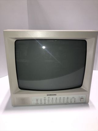Vintage Samsung Surveillance Camera Cctv Color Video Monitor Model Sod14m