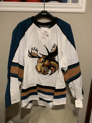 Authentic Game Reebok Ahl Manitoba Moose Home Jersey Size 56