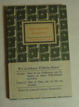 Insel - Bücherei Nr.  532 Fragmente Mit Bauchbinde (w. )