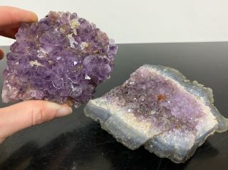 Vtg Amethyst Geologist Mineral Crystal Energy Geode Specimen Rocks
