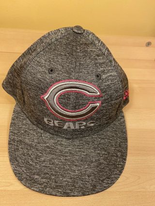 Ka Deem Carey Chicago Bears Player Issued Breast Cancer Critical Catch Hat W/coa