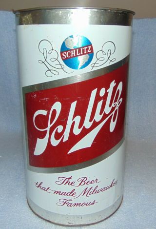 Vintage 15in.  Tall Schlitz The Beer That Made Milwaukee Famous Trash Can