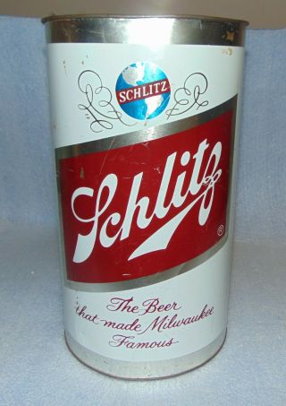 Vintage 15in.  Tall Schlitz The Beer That Made Milwaukee Famous Trash Can 3