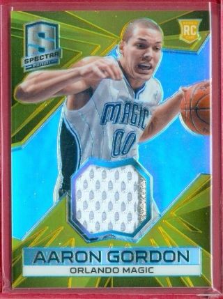 2014 - 15 Spectra (bkb) Aaron Gordon Ssp Gold Prizm 2 - Clr Patch Rc Card 