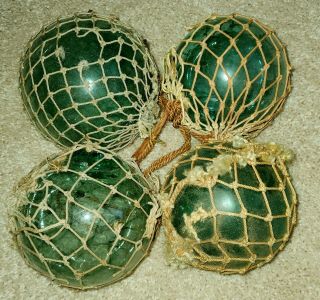 Vintage Japanese Glass Fishing Net Floats