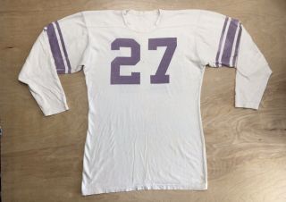 Vintage Football Jersey 70s Durene Soft Light Nylon/cotton Usa Shirt Game Worn