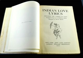 INDIA ' S LOVE LYRICS BY LAURENCE HOPE/ VIOLET NICOLSON,  ILLUST BY BYAM SHAW,  HB 3