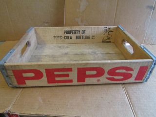 Pepsi Cola 16 Wooden Crate/carrier 18 " X 12 " X 4 " Your Case Is Solved Dewards &