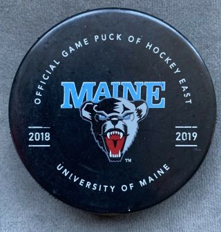 University Of Maine Official Hockey East Game Puck 2018 - 19