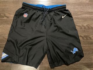 Detroit Lions Nike On Field Game Worn Player Practice Football Shorts Xl