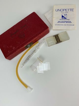 Antique Vintage Medical Surgical Bright Line Hemacytometer Pathology Blood Kit