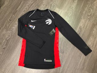Nike Nba Dri - Fit Toronto Raptors Game Warm Up Shooting Practice Ls Shirt Mens S
