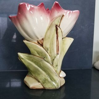 Vintage Mccoy Pottery Double Tulip Vase Planter