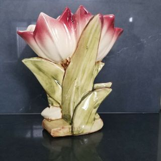 Vintage McCoy Pottery Double Tulip Vase Planter 2